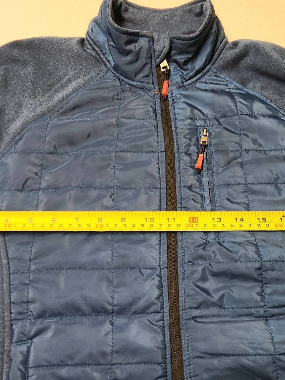 Orvis Men's M Blue Quilted Mixed Media Hybrid Jacket Trailhead Gorpcore Puffer